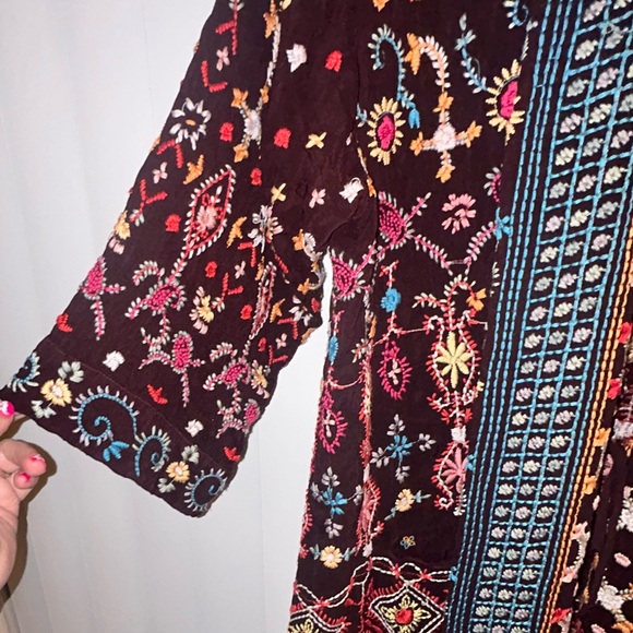Johnny Was Waverly Kimono Jacket Colorful Embroidered Boho Artsy Size Medium - Picture 6 of 9